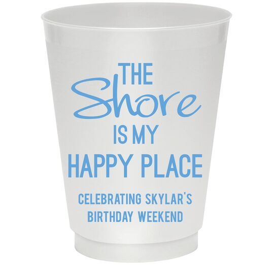 The Shore Is My Happy Place Colored Shatterproof Cups